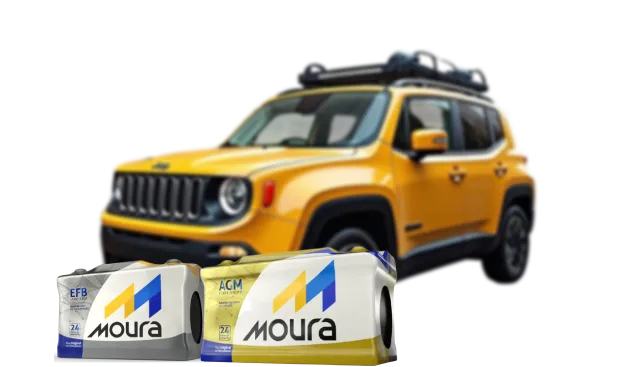 Jeep Renegade Amarelo com Baterias Moura Start-Stop EFB e AGM
